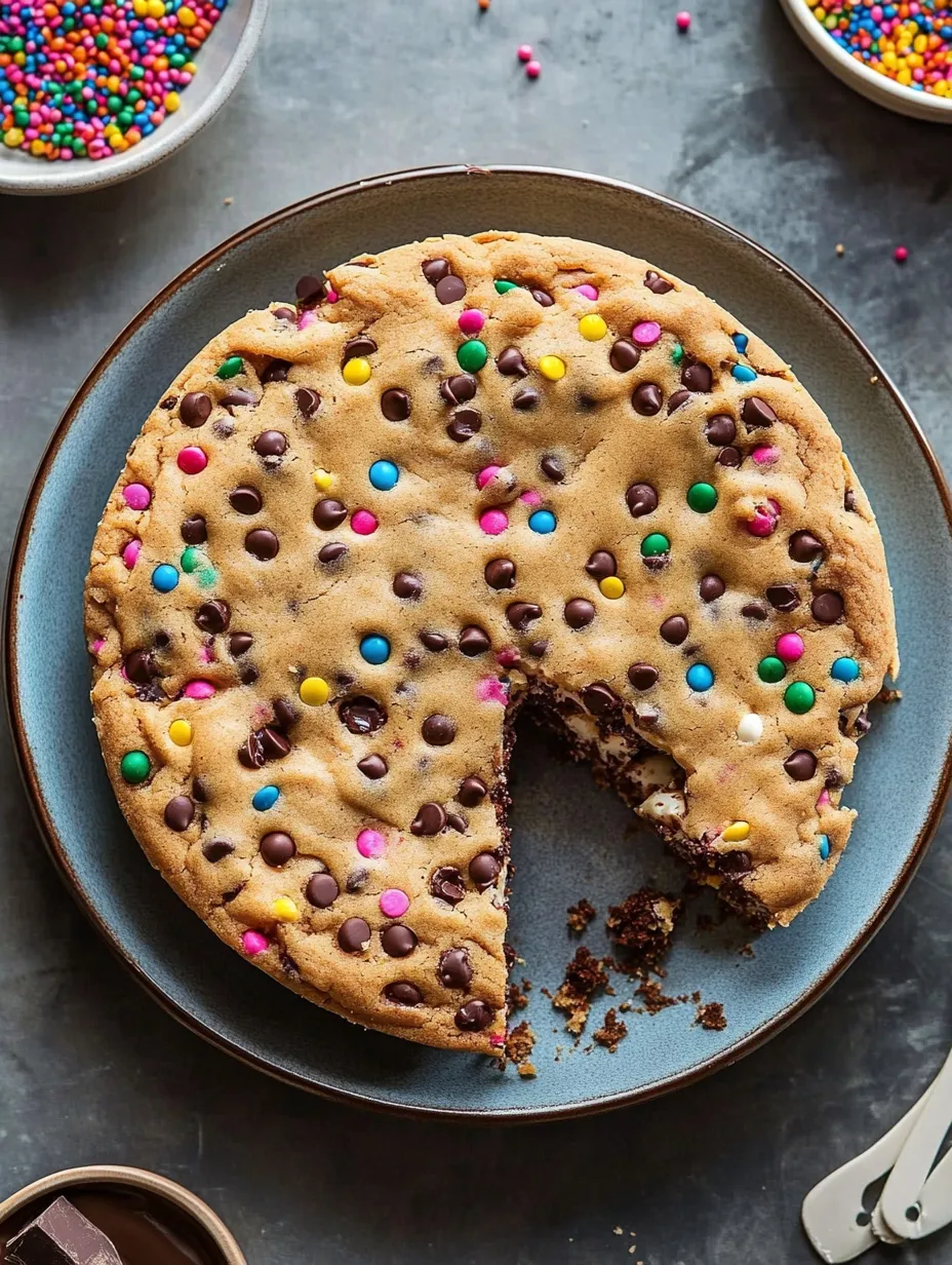 Homemade Cookie Cake with Chocolate Chips