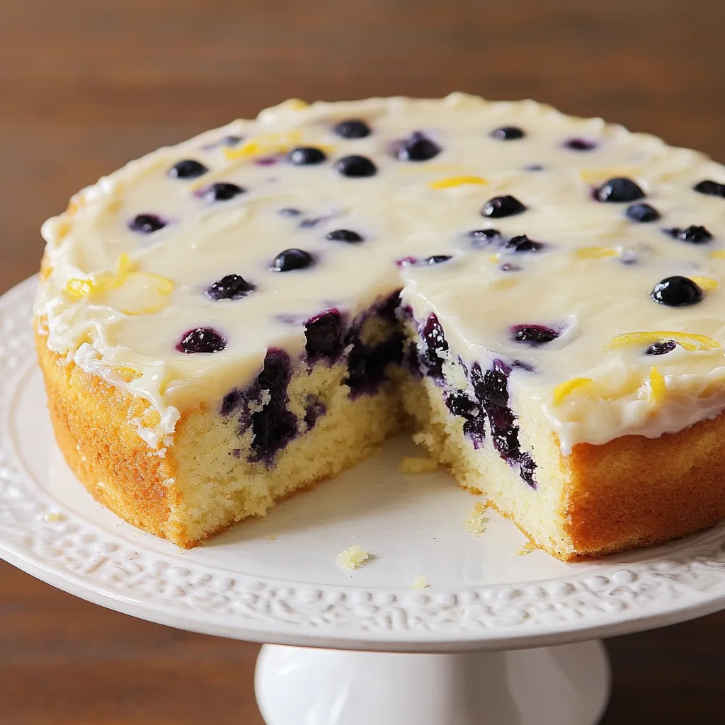 Easy Lemon Blueberry Cake Recipe