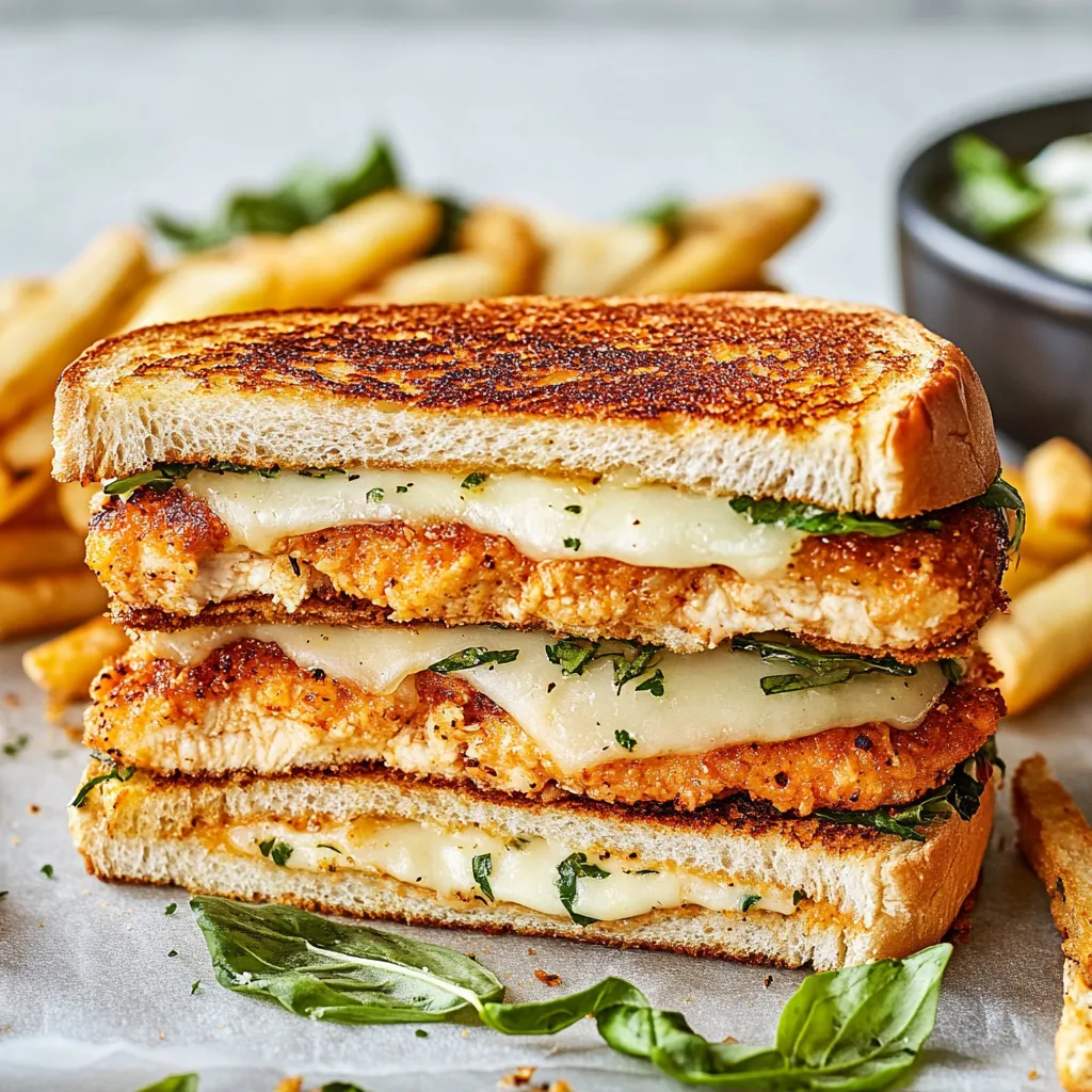 A sandwich with cheese and bacon on top of it.