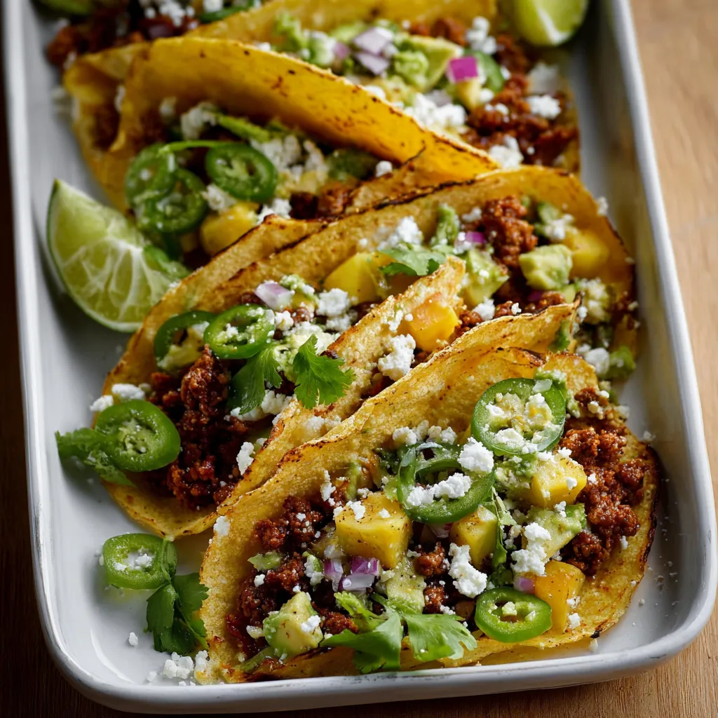 A plate of tacos with meat and vegetables.