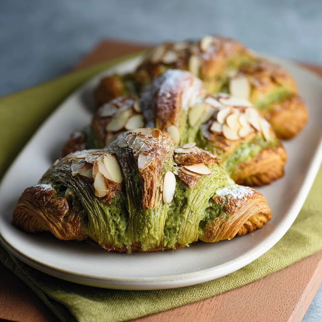 A plate of pastries with almonds on top.
