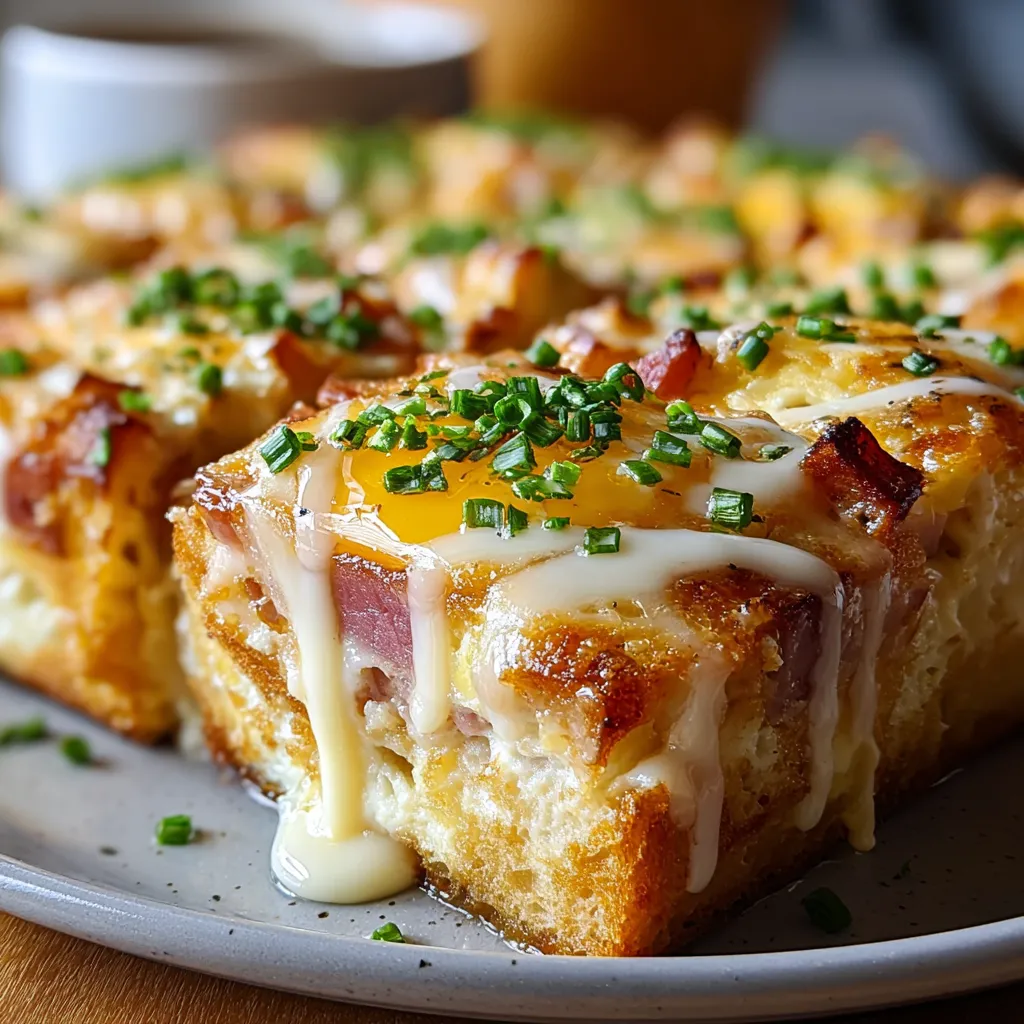 A slice of bacon and egg quiche.