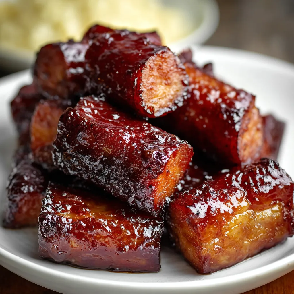 A plate of meat on a table.
