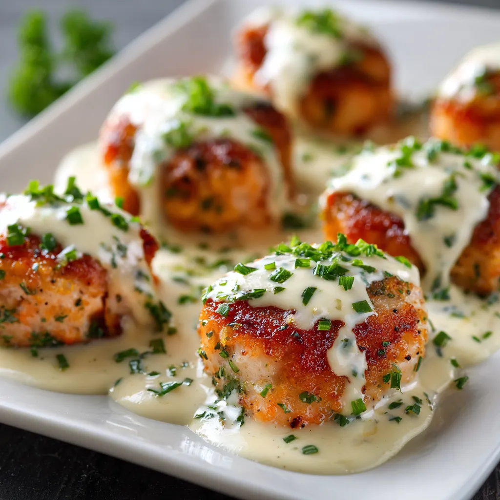 A plate of meatballs covered in sauce.
