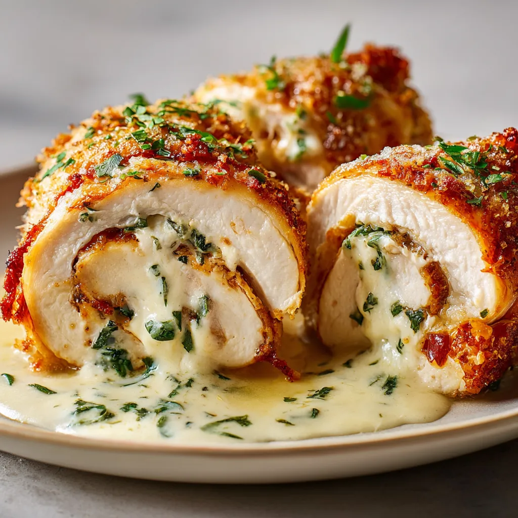 A plate of chicken with sauce.