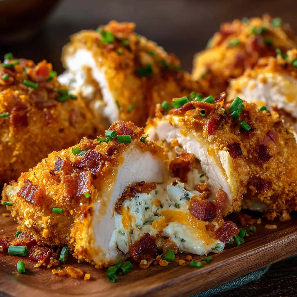 Bacon wrapped chicken bites on a wooden platter.