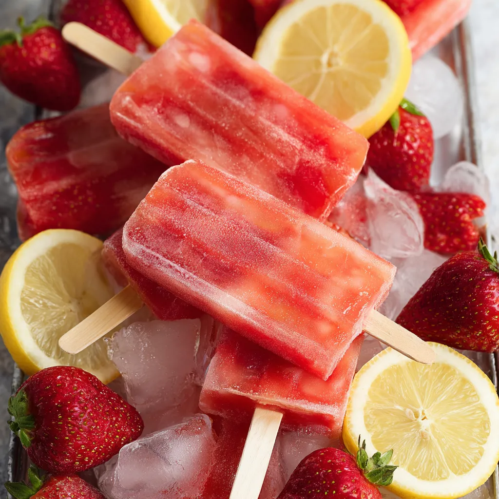 A bowl of strawberries and lemon slices.
