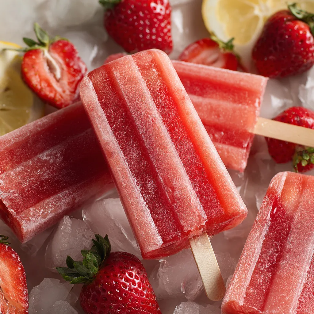 A pile of strawberries and lemon slices.