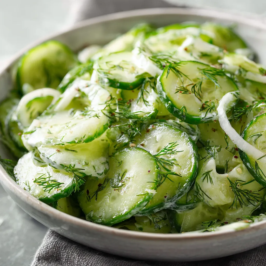 A bowl of cucumber slices.