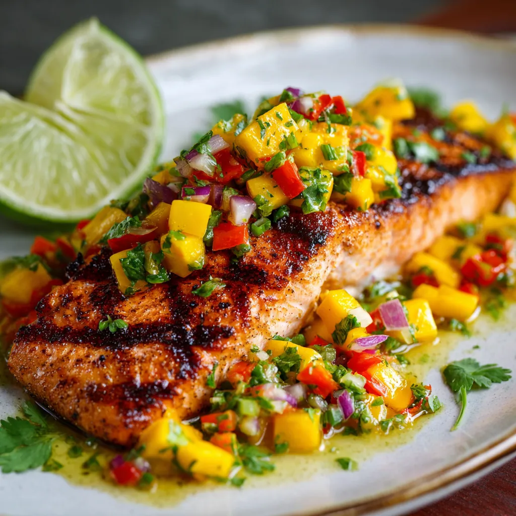 A plate of food with a fish dish and a lime wedge.