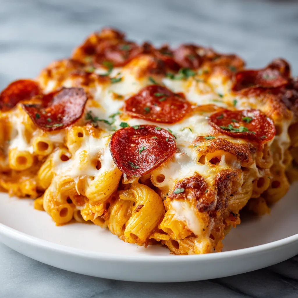 A plate of food with pepperoni and cheese.