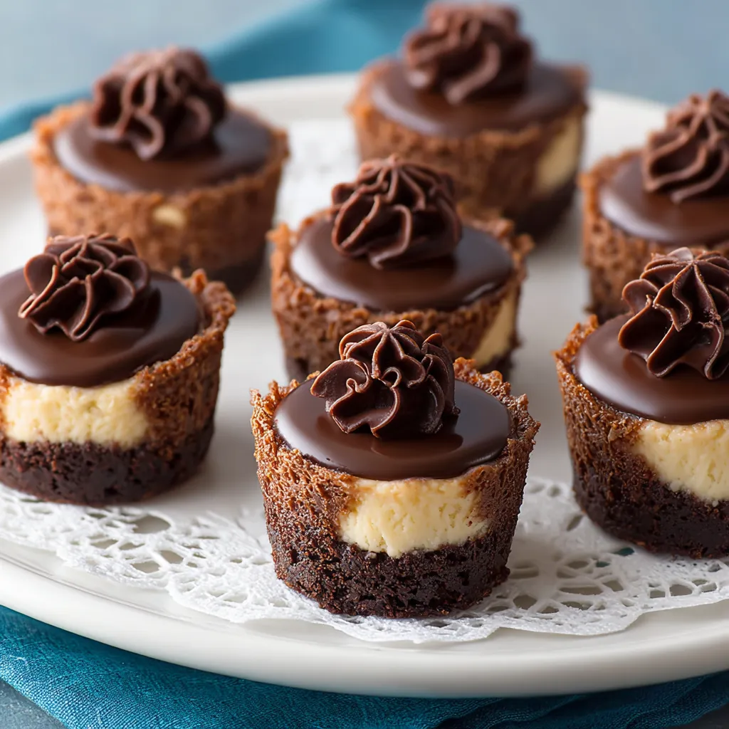 A plate of chocolate desserts.