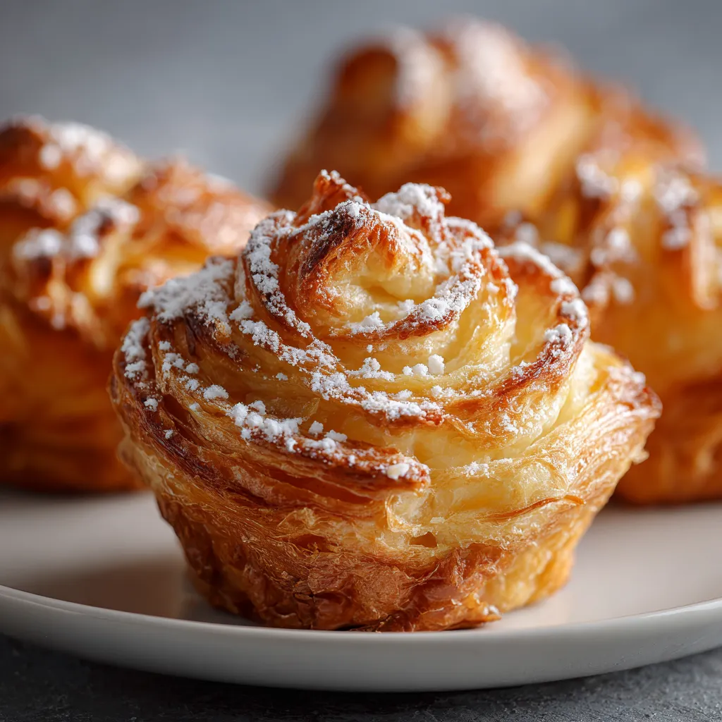 A plate with two pastries on it.