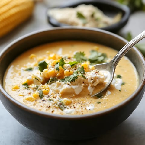 Crockpot Creamy Street Corn Soup