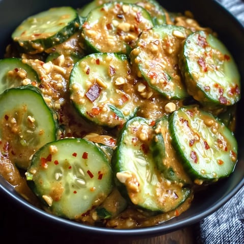 A bowl of food with cucumbers and nuts.